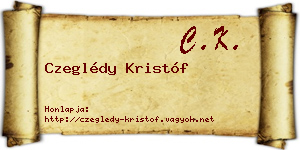 Czeglédy Kristóf névjegykártya